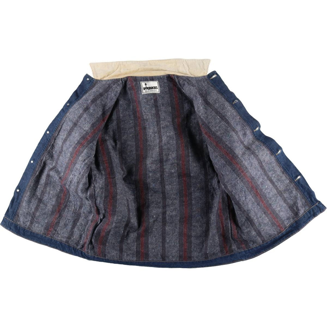 Vintage 80s-90'S Roebucks Bat-Dye Denim Coverall, Made in USA, Men's XL unclear blue type Vintage Second Hand