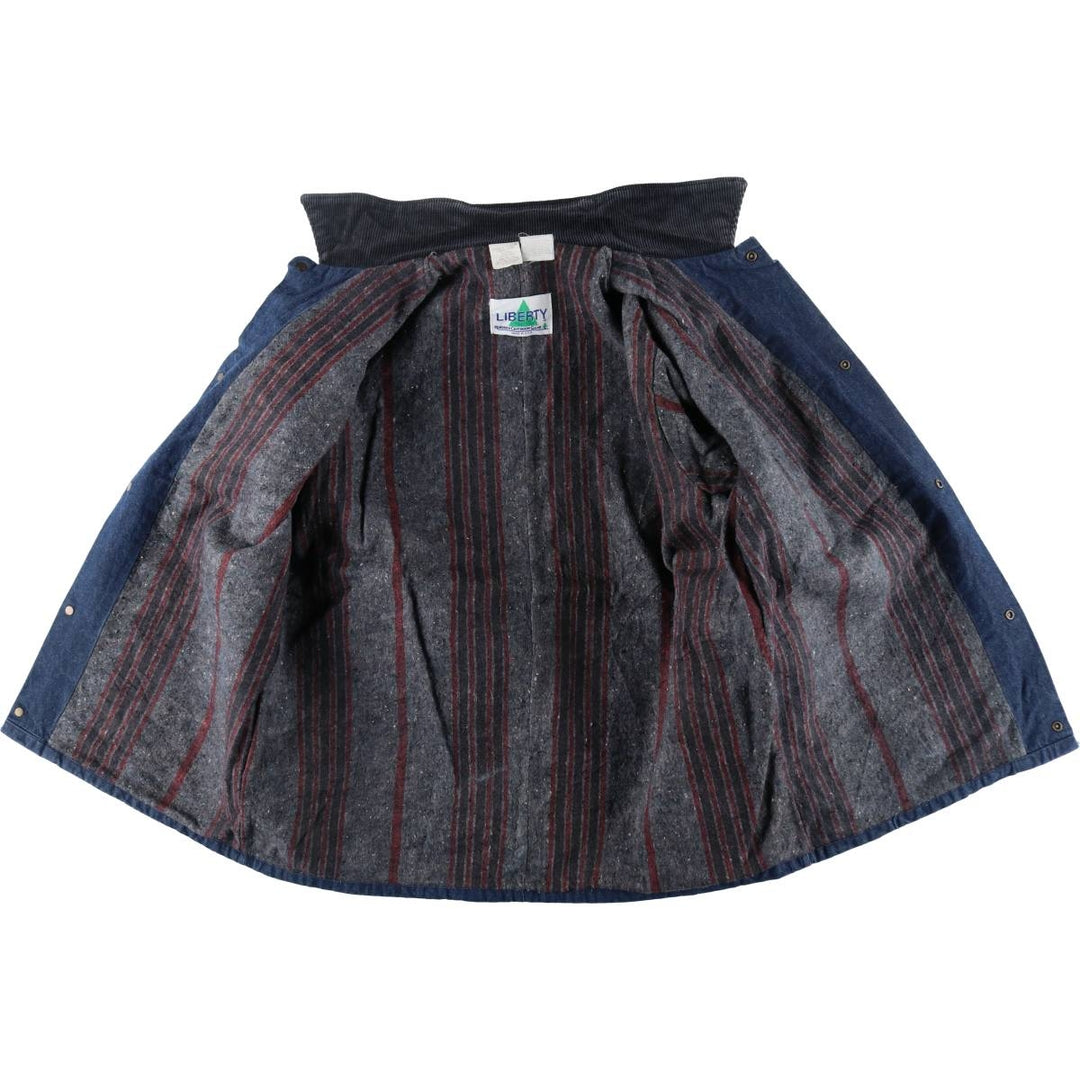 Vintage 80s-90'S Liberty Bat-Dyed Denim Coverall, Made in USA, Men's XL cotton blue type Vintage Second Hand