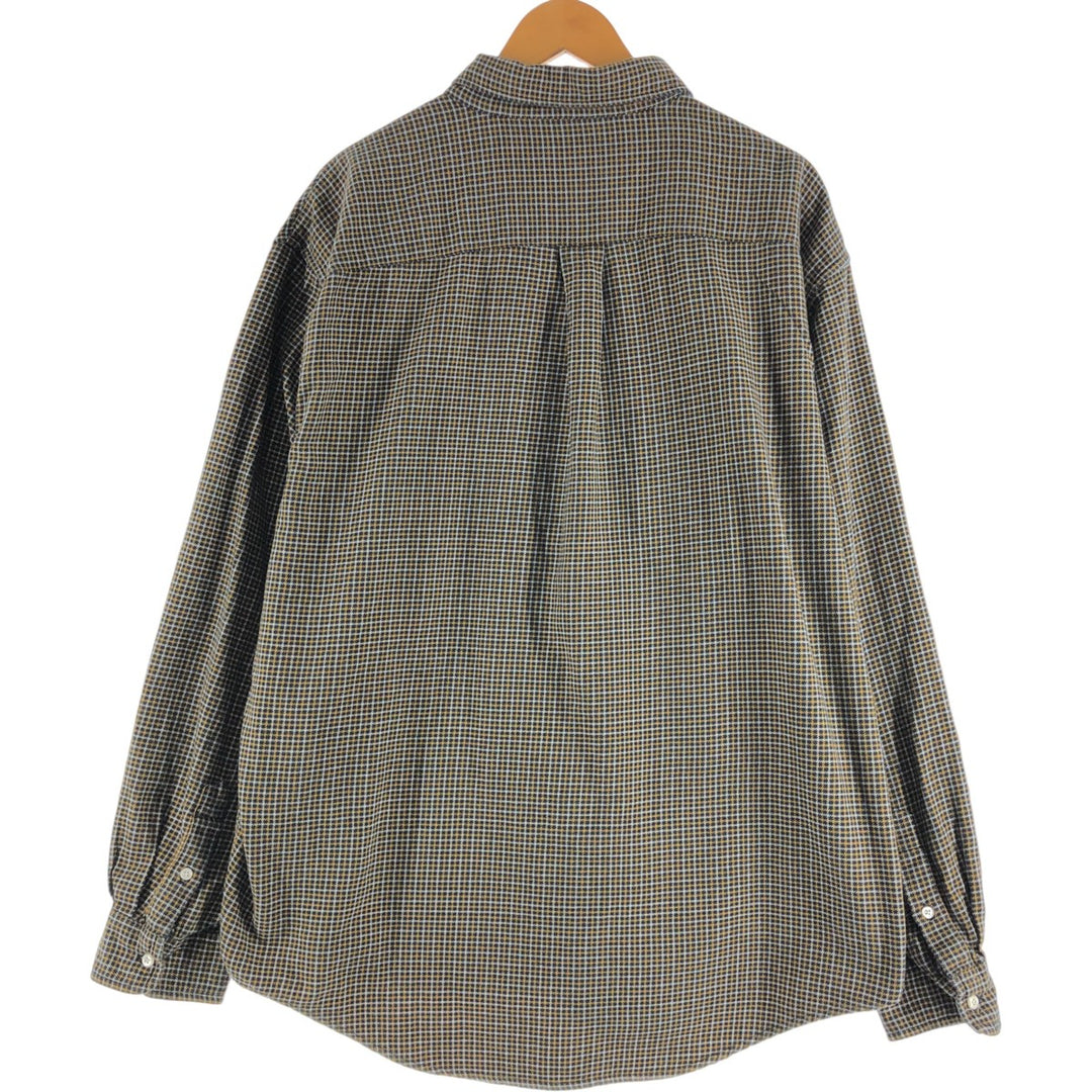 Ralph Lauren Jeans Co. long-sleeved button-down flannel shirt, men's size XL cotton black type Vintage Second Hand