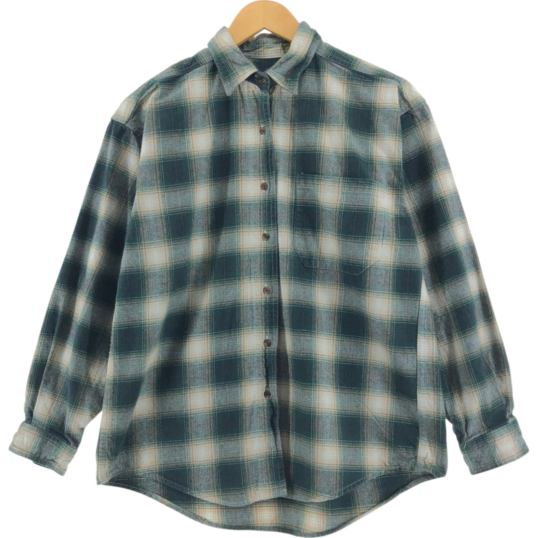 HAZEL CREEK Ombre Check Long Sleeve Flannel Check Shirt Men's M Size /eaa515308