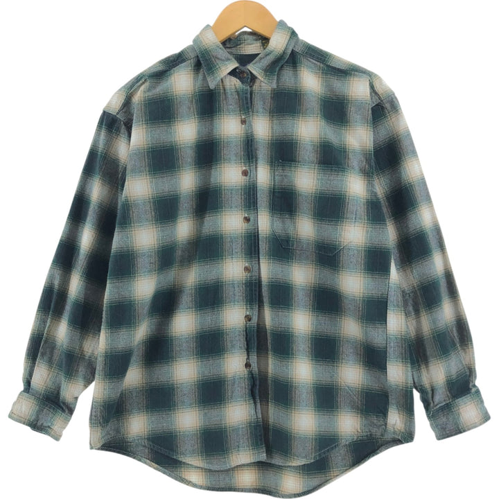 HAZEL CREEK Ombre Check Long Sleeve Flannel Check Shirt Men's M Size /eaa515308