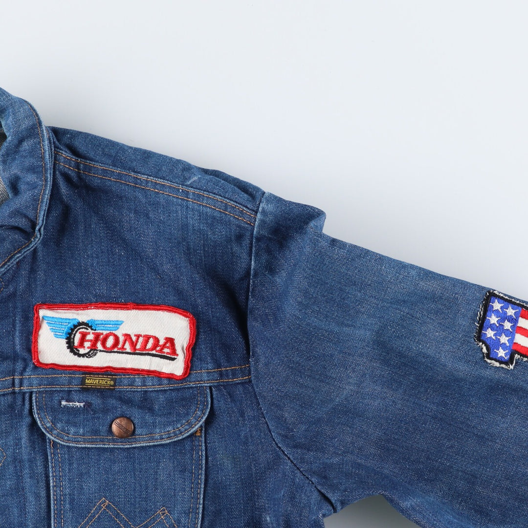 60s-70'S Maverick Blue Bell Honda Yamaha Denim Jacket G-Jean Made in USA Men's XS Vintage /eaa515323
