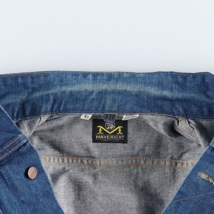 60s-70'S Maverick Blue Bell Honda Yamaha Denim Jacket G-Jean Made in USA Men's XS Vintage /eaa515323