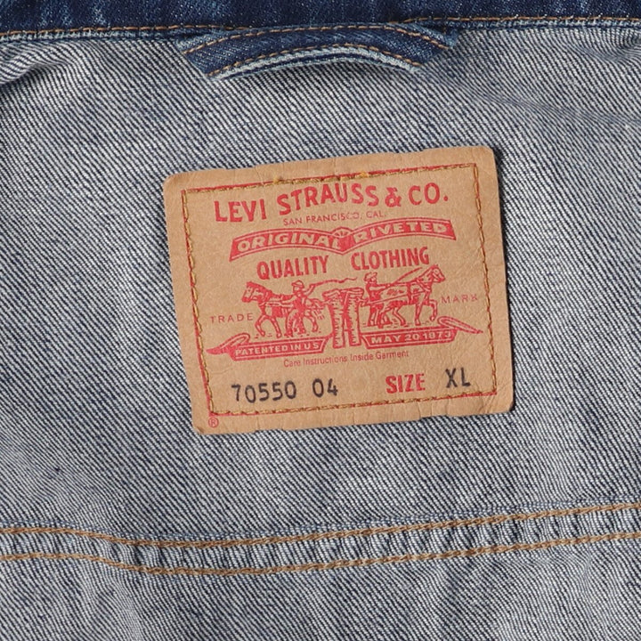 Dark blue 00'S Levi's 70550 04 Euro model denim jacket G-jacket Men's XL equivalent /eaa515333