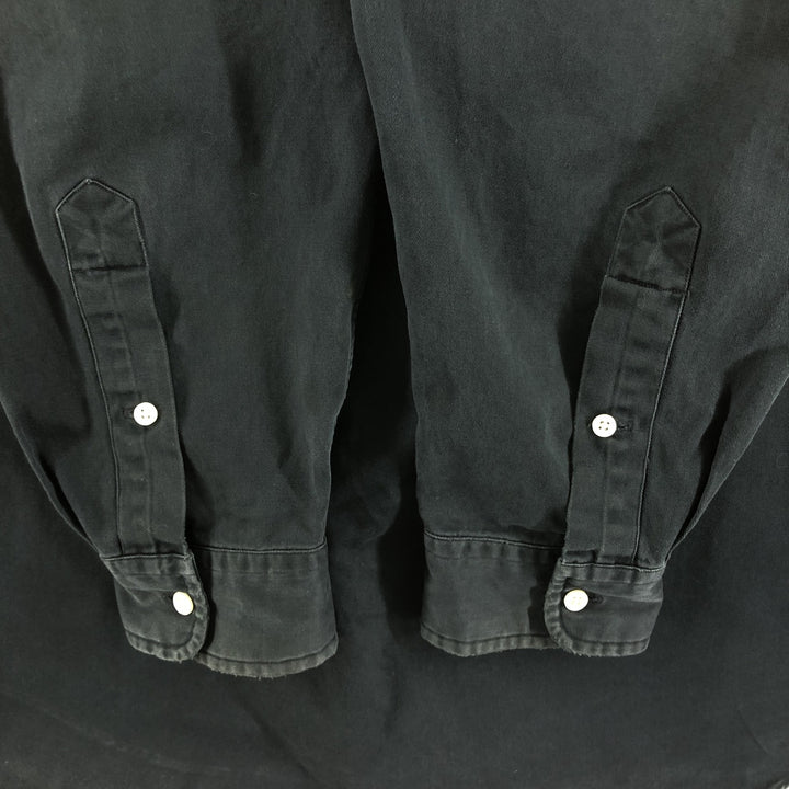 Ralph Lauren BLAKE long sleeve button down shirt, men's XL size cotton black type Vintage Second Hand