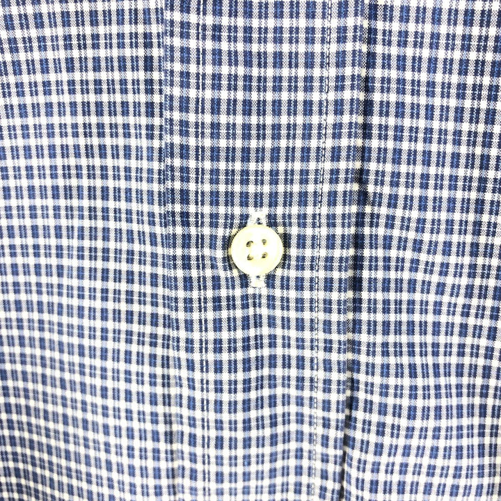 Ralph Lauren Classic Fit Long Sleeve Button Down Check Shirt, Men's Size L cotton blue type Vintage Second Hand