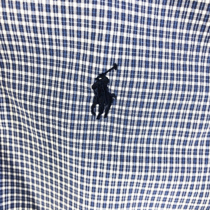 Ralph Lauren Classic Fit Long Sleeve Button Down Check Shirt, Men's Size L cotton blue type Vintage Second Hand