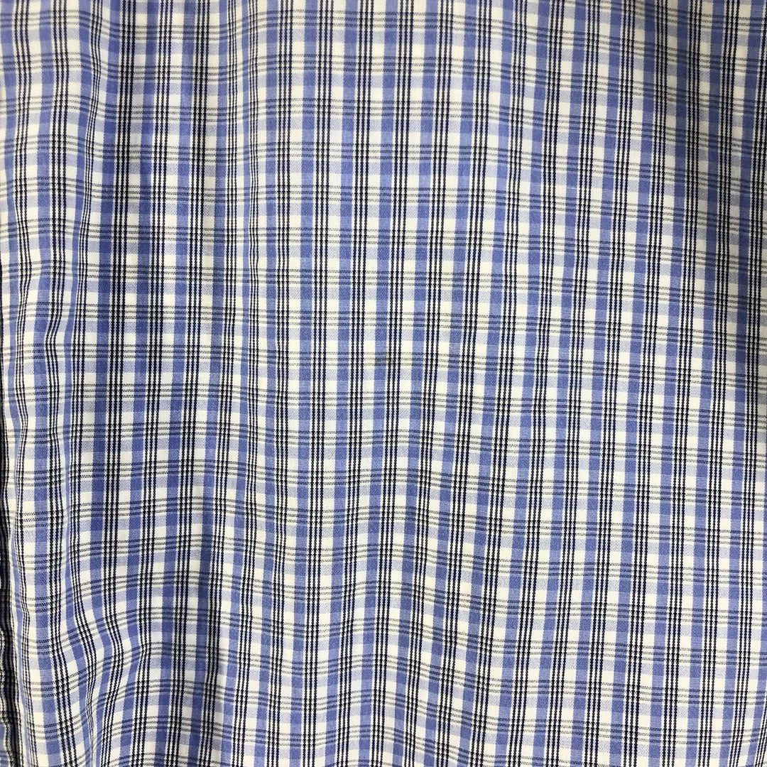 Ralph Lauren YARMOUTH Long Sleeve Button Down Check Shirt Men's XL cotton Blue type light blue Vintage Second Hand