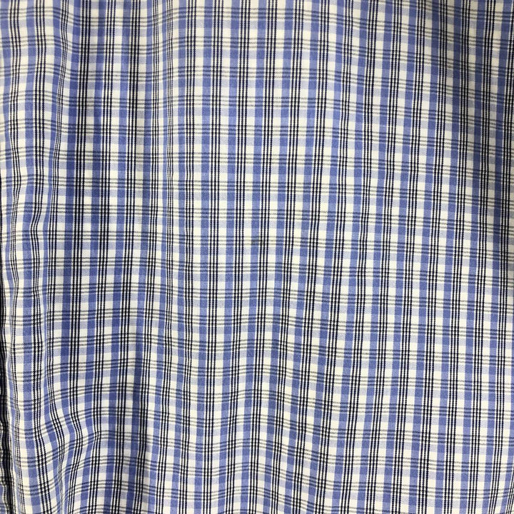 Ralph Lauren YARMOUTH Long Sleeve Button Down Check Shirt Men's XL cotton Blue type light blue Vintage Second Hand