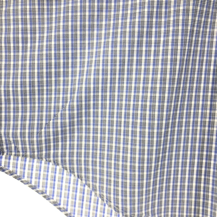 Ralph Lauren YARMOUTH Long Sleeve Button Down Check Shirt Men's XL cotton Blue type light blue Vintage Second Hand