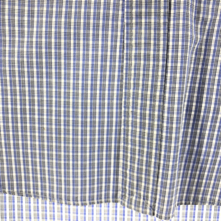 Ralph Lauren YARMOUTH Long Sleeve Button Down Check Shirt Men's XL cotton Blue type light blue Vintage Second Hand