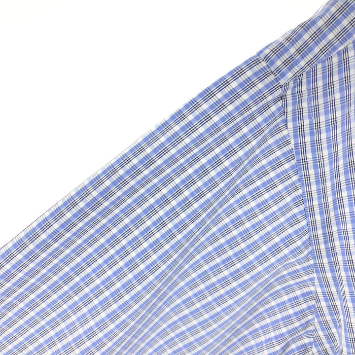 Ralph Lauren YARMOUTH Long Sleeve Button Down Check Shirt Men's XL cotton Blue type light blue Vintage Second Hand