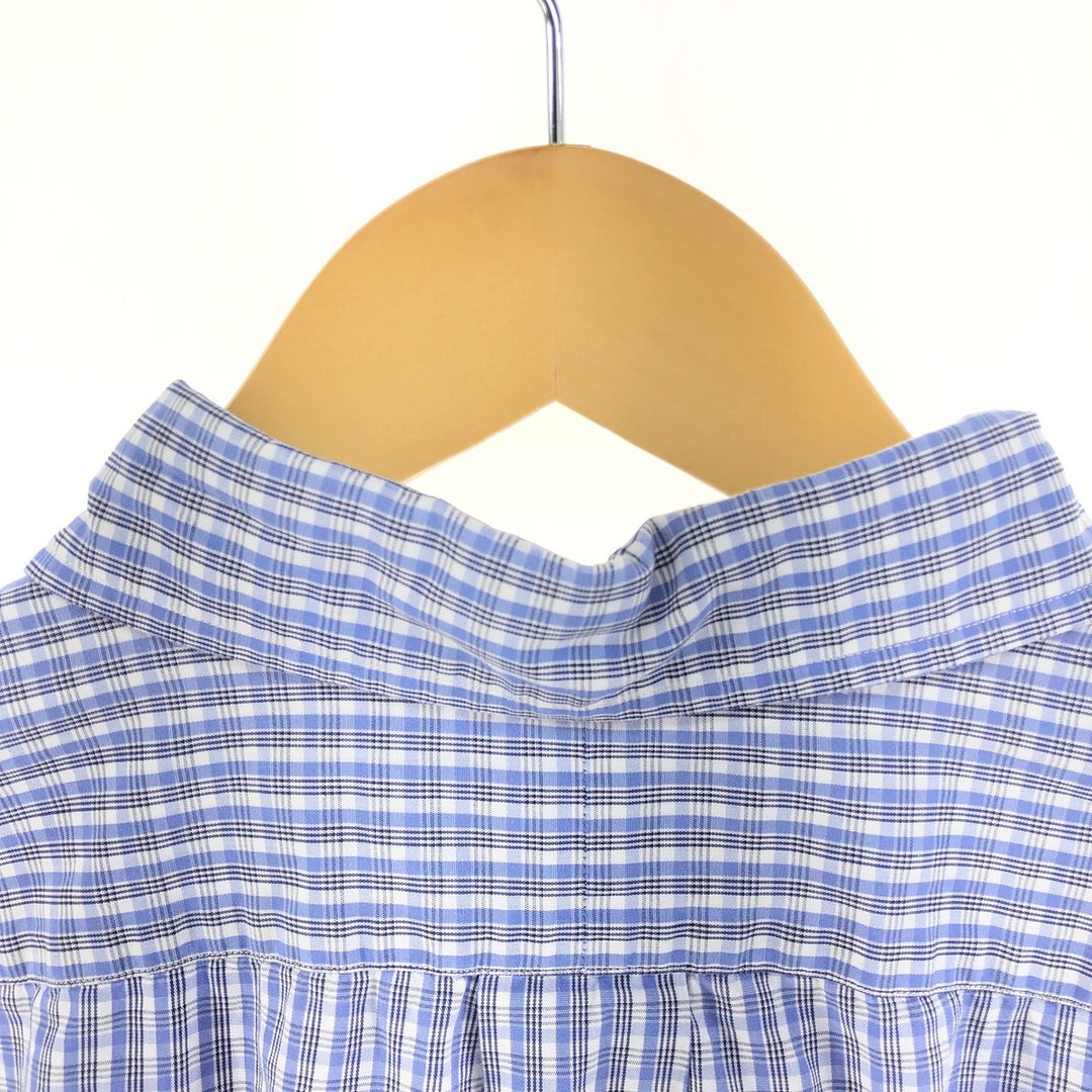 Ralph Lauren YARMOUTH Long Sleeve Button Down Check Shirt Men's XL cotton Blue type light blue Vintage Second Hand