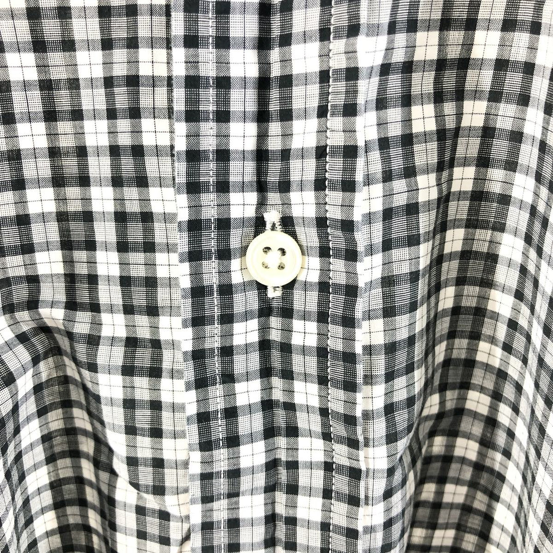 Ralph Lauren BLAKE long sleeve button down check shirt, men's size L cotton pale white type Vintage Second Hand
