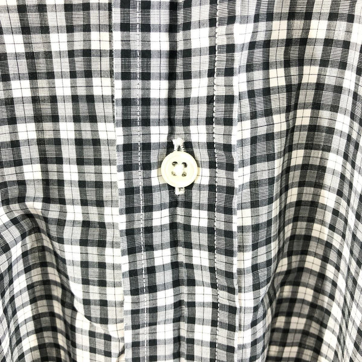 Ralph Lauren BLAKE long sleeve button down check shirt, men's size L cotton pale white type Vintage Second Hand