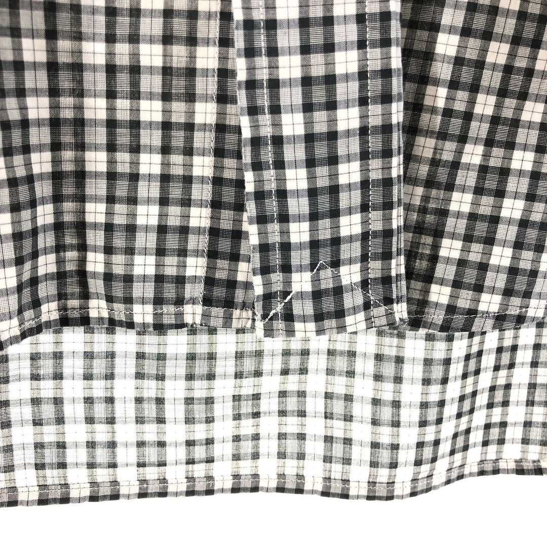 Ralph Lauren BLAKE long sleeve button down check shirt, men's size L cotton pale white type Vintage Second Hand