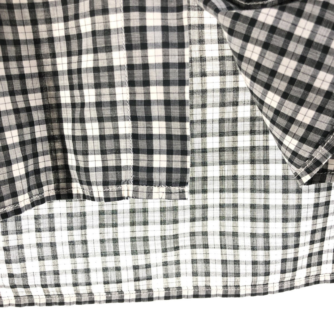 Ralph Lauren BLAKE long sleeve button down check shirt, men's size L cotton pale white type Vintage Second Hand