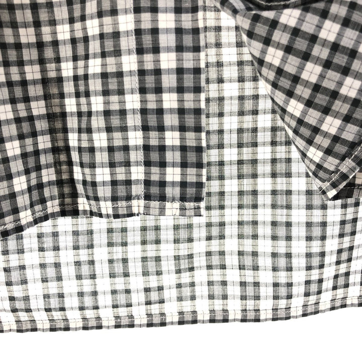 Ralph Lauren BLAKE long sleeve button down check shirt, men's size L cotton pale white type Vintage Second Hand
