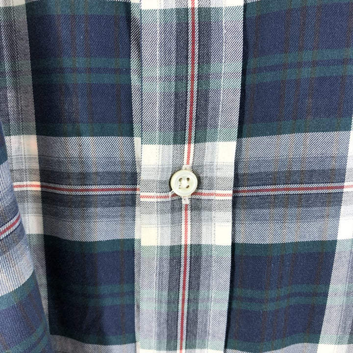 Ralph Lauren Classic Fit Long Sleeve Button Down Check Shirt Men's XL unclear navy blue type Vintage Second Hand