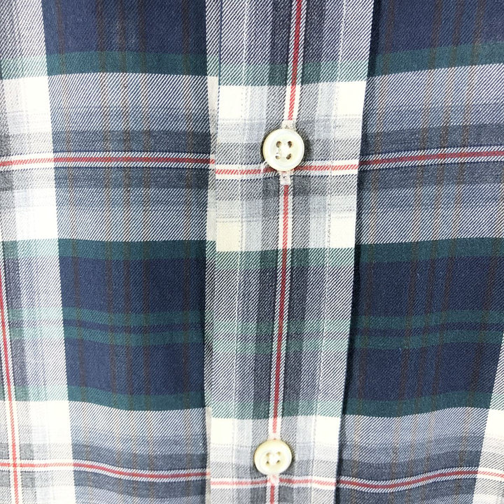 Ralph Lauren Classic Fit Long Sleeve Button Down Check Shirt Men's XL unclear navy blue type Vintage Second Hand