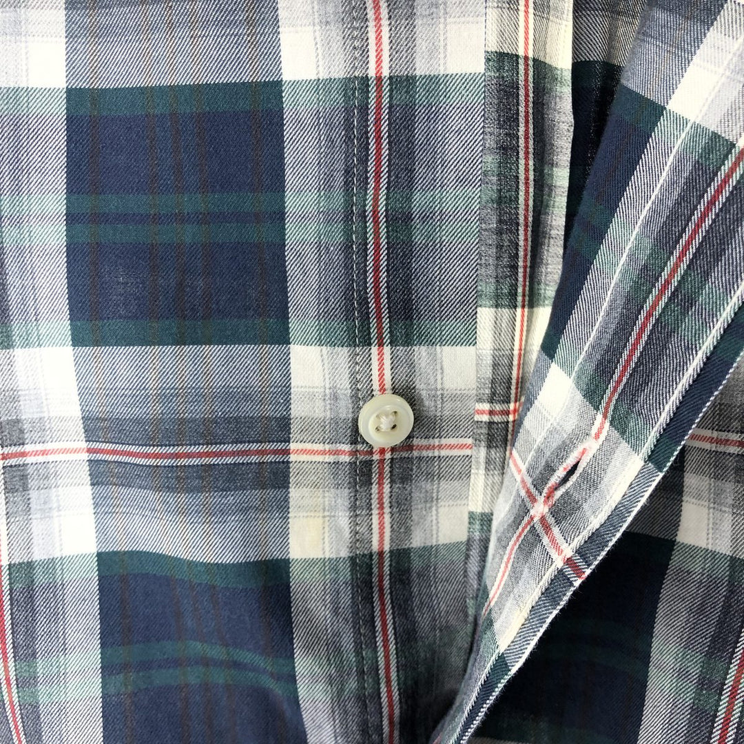 Ralph Lauren Classic Fit Long Sleeve Button Down Check Shirt Men's XL unclear navy blue type Vintage Second Hand