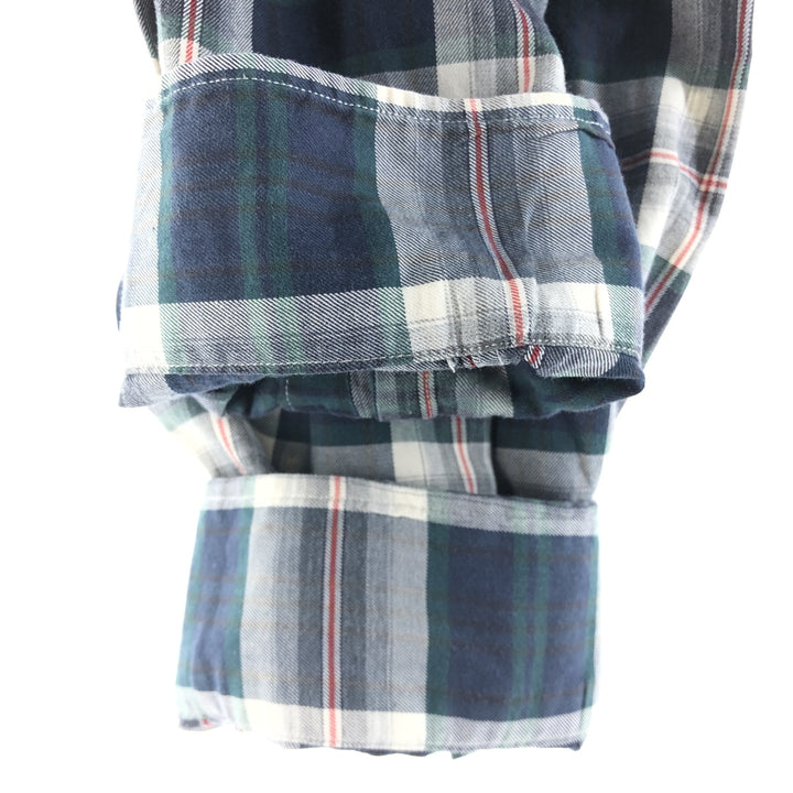 Ralph Lauren Classic Fit Long Sleeve Button Down Check Shirt Men's XL unclear navy blue type Vintage Second Hand