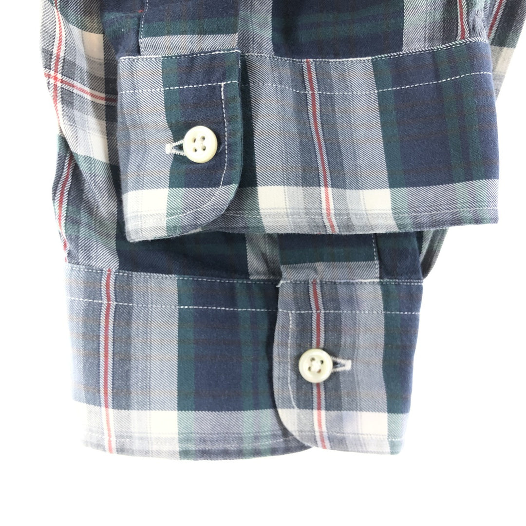 Ralph Lauren Classic Fit Long Sleeve Button Down Check Shirt Men's XL unclear navy blue type Vintage Second Hand
