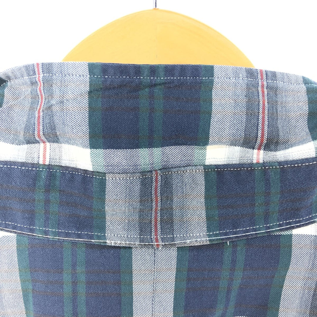 Ralph Lauren Classic Fit Long Sleeve Button Down Check Shirt Men's XL unclear navy blue type Vintage Second Hand