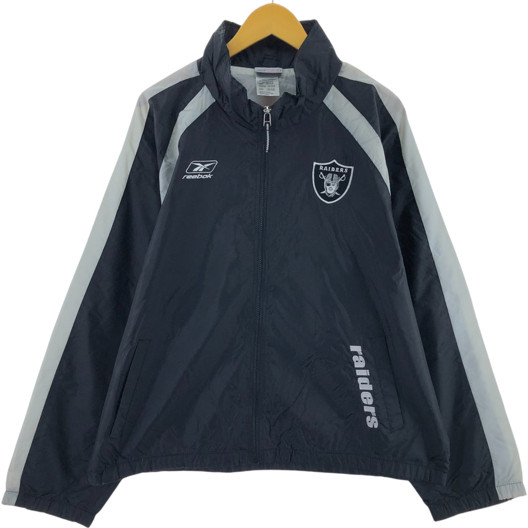 00s~ Reebok NFL LAS VEGAS RAIDERS Las Vegas Raiders back logo nylon jacket men's XL equivalent /eaa515503