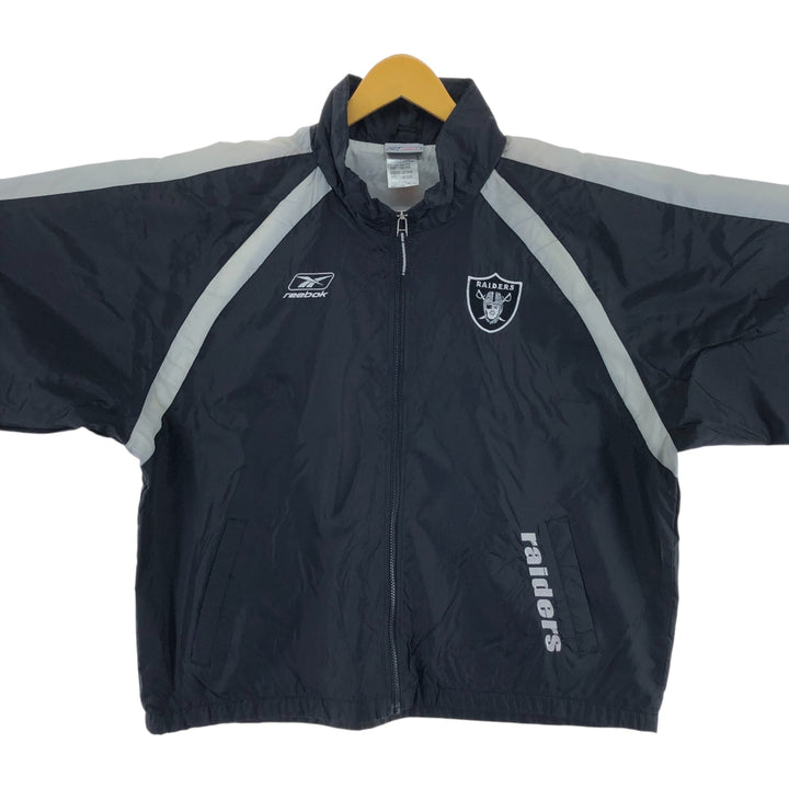 00s~ Reebok NFL LAS VEGAS RAIDERS Las Vegas Raiders back logo nylon jacket men's XL equivalent /eaa515503
