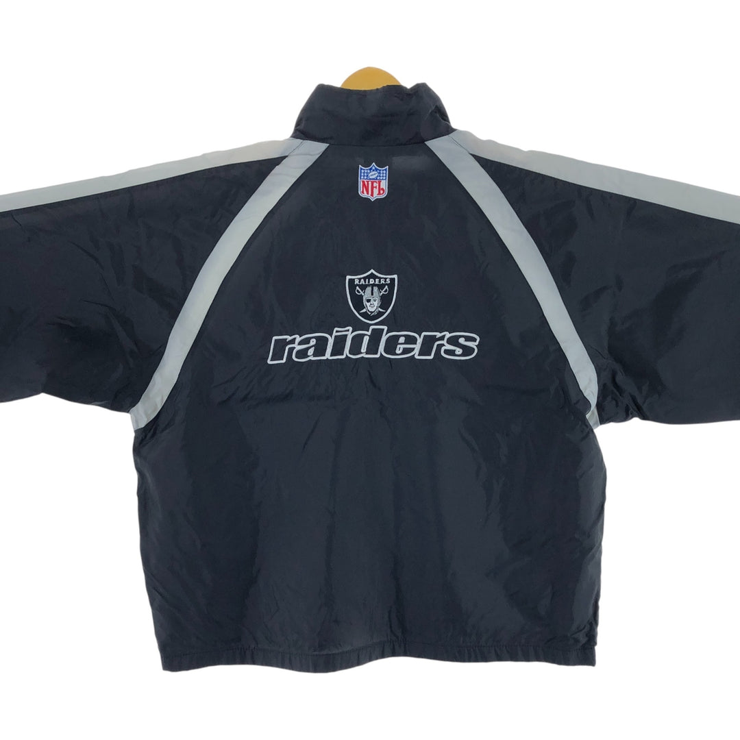 00s~ Reebok NFL LAS VEGAS RAIDERS Las Vegas Raiders back logo nylon jacket men's XL equivalent /eaa515503