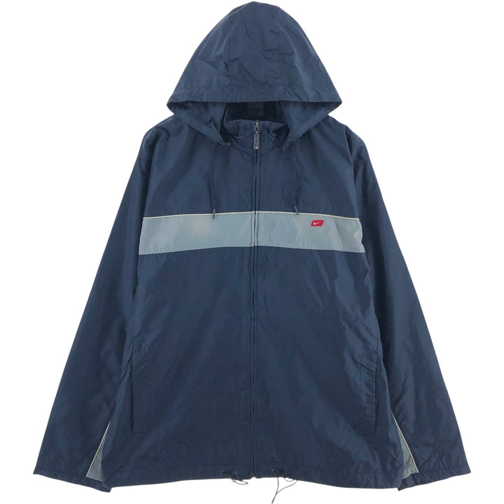 2000'S Nike Nylon Parka, Men's Size XL Nylon navy blue type Vintage Second Hand