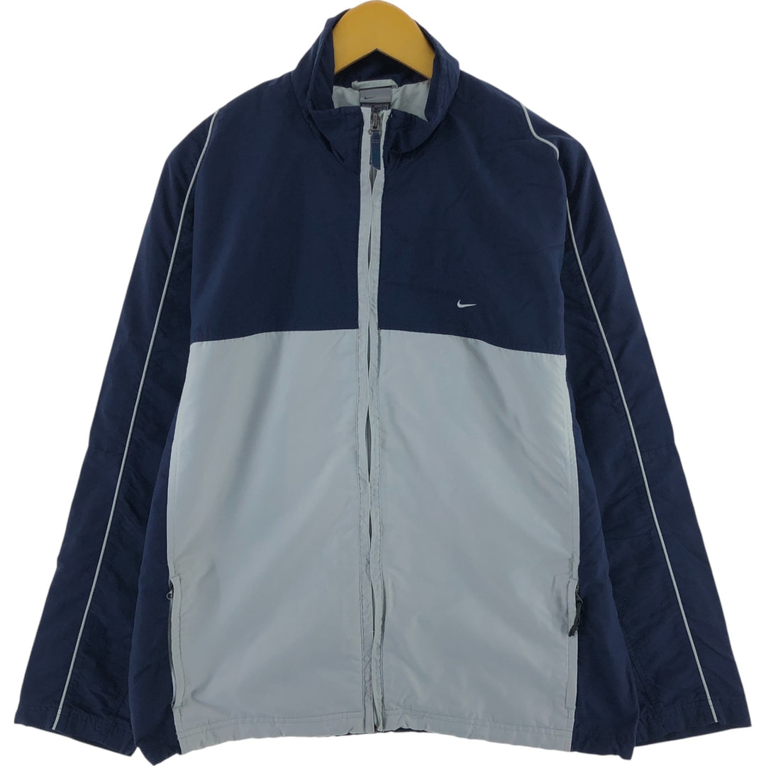 00'S Nike Windbreaker Men's M size polyester navy blue type Vintage Second Hand