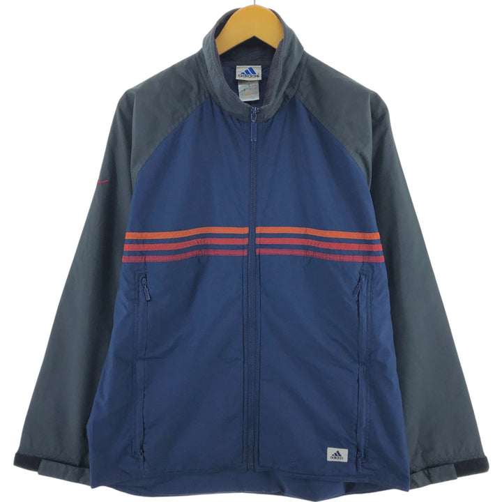 00'S adidas windbreaker, men's size L polyester navy blue type Vintage Second Hand