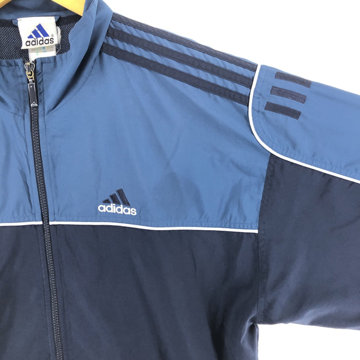 00'S adidas windbreaker men's XL size polyester navy blue type Vintage Second Hand
