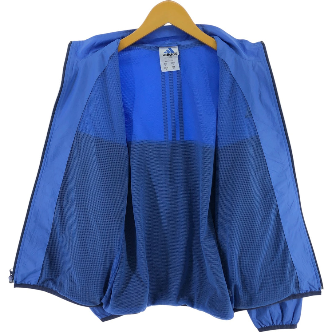 00'S adidas windbreaker, men's size M polyester navy blue type Vintage Second Hand
