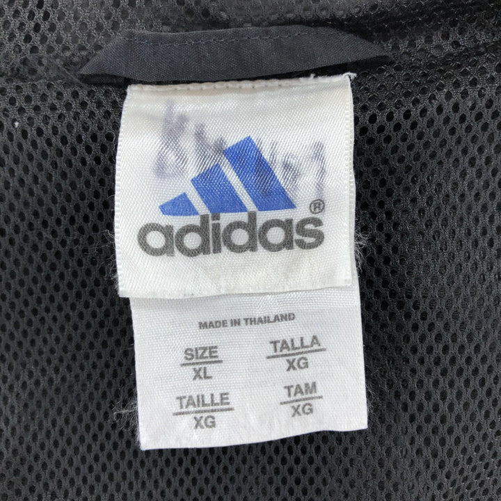 00'S Adidas nylon hoodie, men's XL size Nylon black type Vintage Second Hand