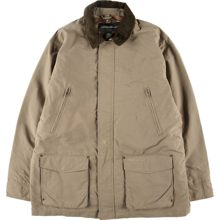Eddie Bauer Hunting Jacket, Men's Size L Nylon Beige type Vintage Second Hand