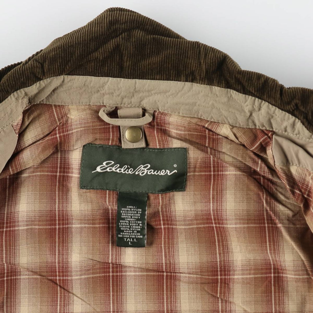 Eddie Bauer Hunting Jacket, Men's Size L Nylon Beige type Vintage Second Hand