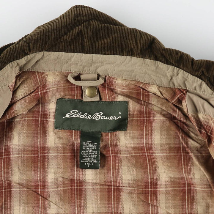 Eddie Bauer Hunting Jacket, Men's Size L Nylon Beige type Vintage Second Hand