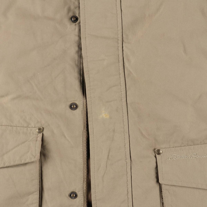 Eddie Bauer Hunting Jacket, Men's Size L Nylon Beige type Vintage Second Hand