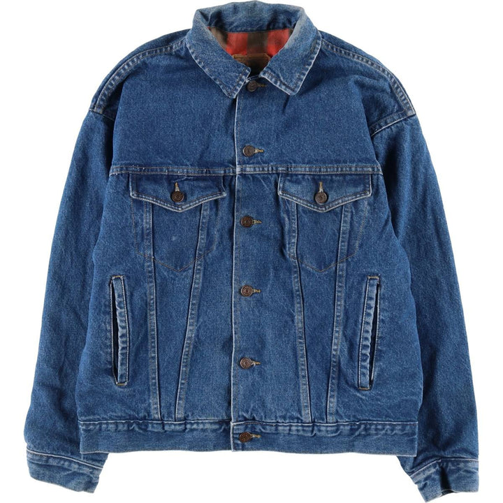 80'S JCPenney PLAIN POCKETS denim jacket, G-jacket, men's size L, vintage /eaa515554