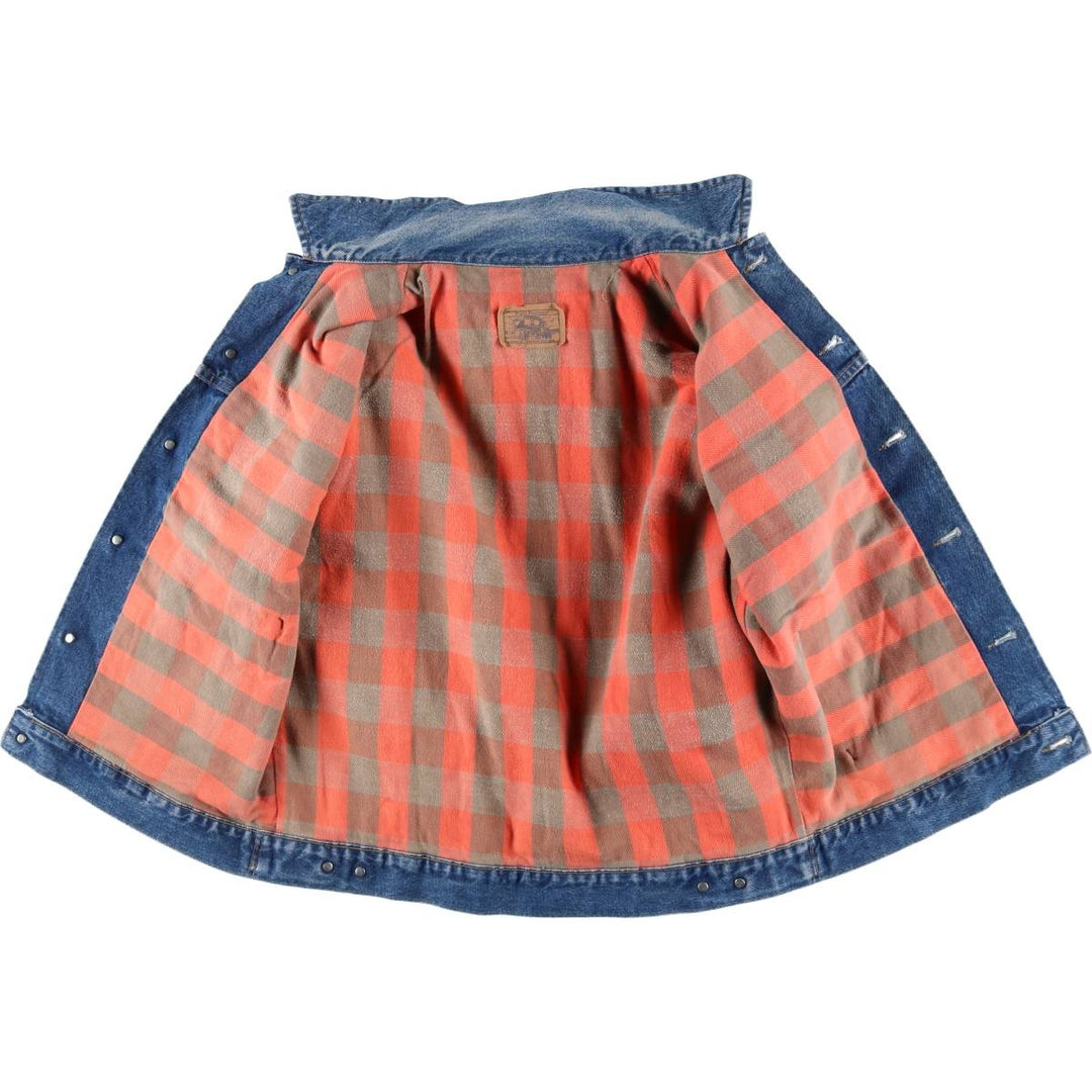 80'S JCPenney PLAIN POCKETS denim jacket, G-jacket, men's size L, vintage /eaa515554