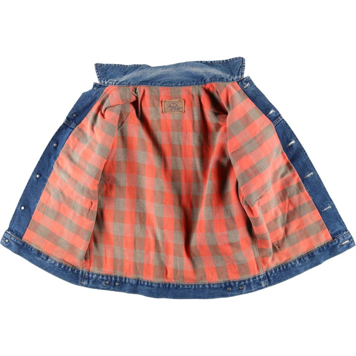 80'S JCPenney PLAIN POCKETS denim jacket, G-jacket, men's size L, vintage /eaa515554