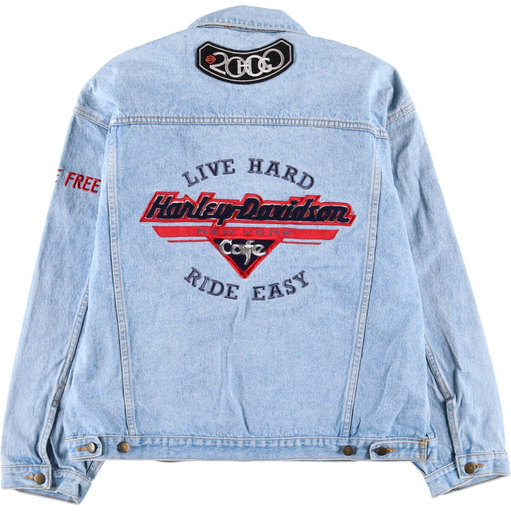 90'S Harley-Davidson Denim Jacket, G-Jean, Men's Size L, Vintage / eaa515559