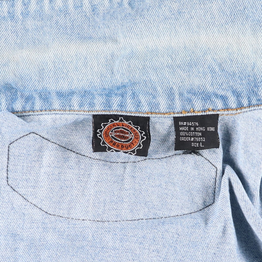 90'S Harley-Davidson Denim Jacket, G-Jean, Men's Size L, Vintage / eaa515559