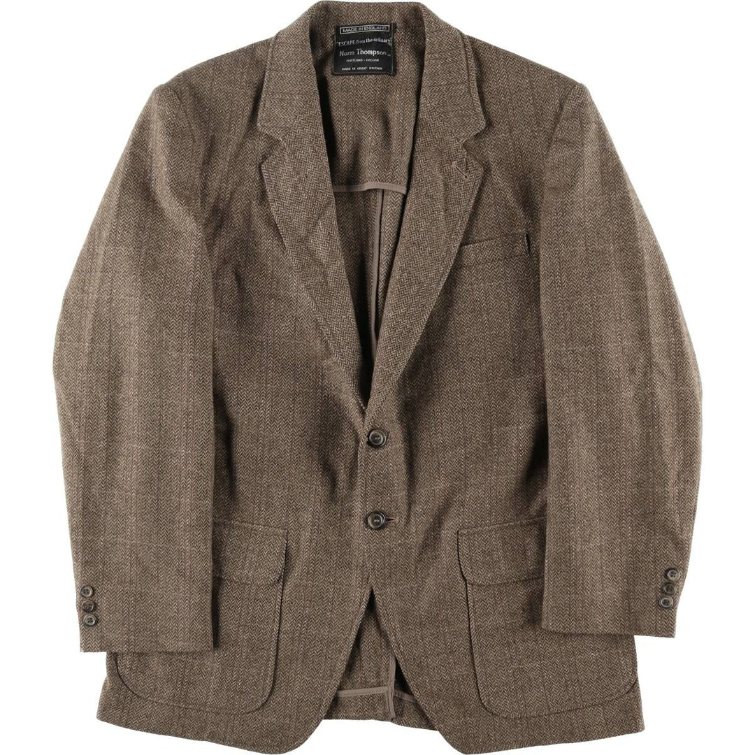 ESCAPE from the ordinary Check Pattern Herringbone Wool Tailored Jacket Made in England Men's L size /eaa515574