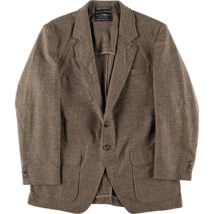 ESCAPE from the ordinary Check Pattern Herringbone Wool Tailored Jacket Made in England Men's L size /eaa515574
