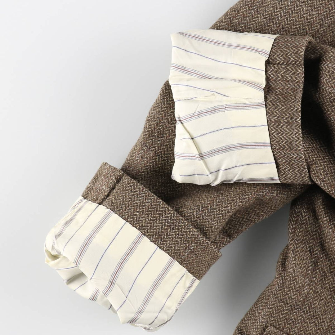 ESCAPE from the ordinary Check Pattern Herringbone Wool Tailored Jacket Made in England Men's L size /eaa515574