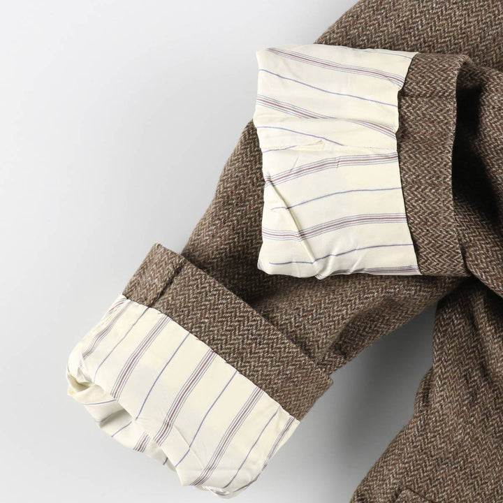 ESCAPE from the ordinary Check Pattern Herringbone Wool Tailored Jacket Made in England Men's L size /eaa515574